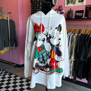 Vintage 90s Mickey Mouse Jerry Leigh Hooded Long Sleeve Size L